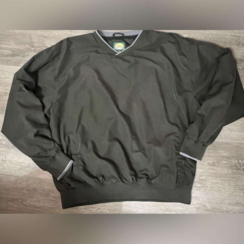 Cabela’s Windcrest V Neck Pullover Windbreaker Jacket Men’s XLT Green